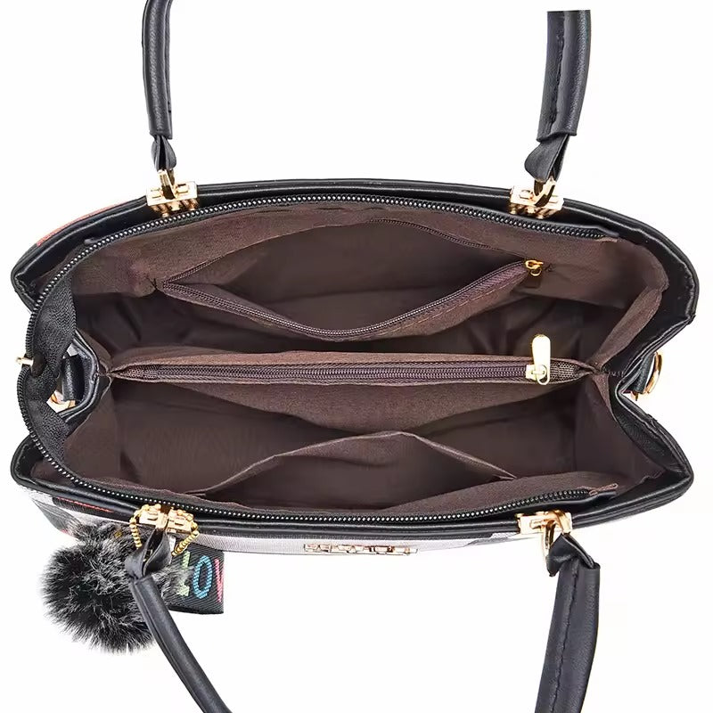 Bolsa de Ombro Feminina Vittoria Plaid™ + Brinde Exclusivo