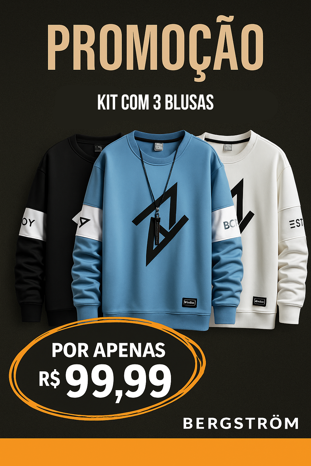 Kit 3 Blusas Bergström – Edição Exclusiva